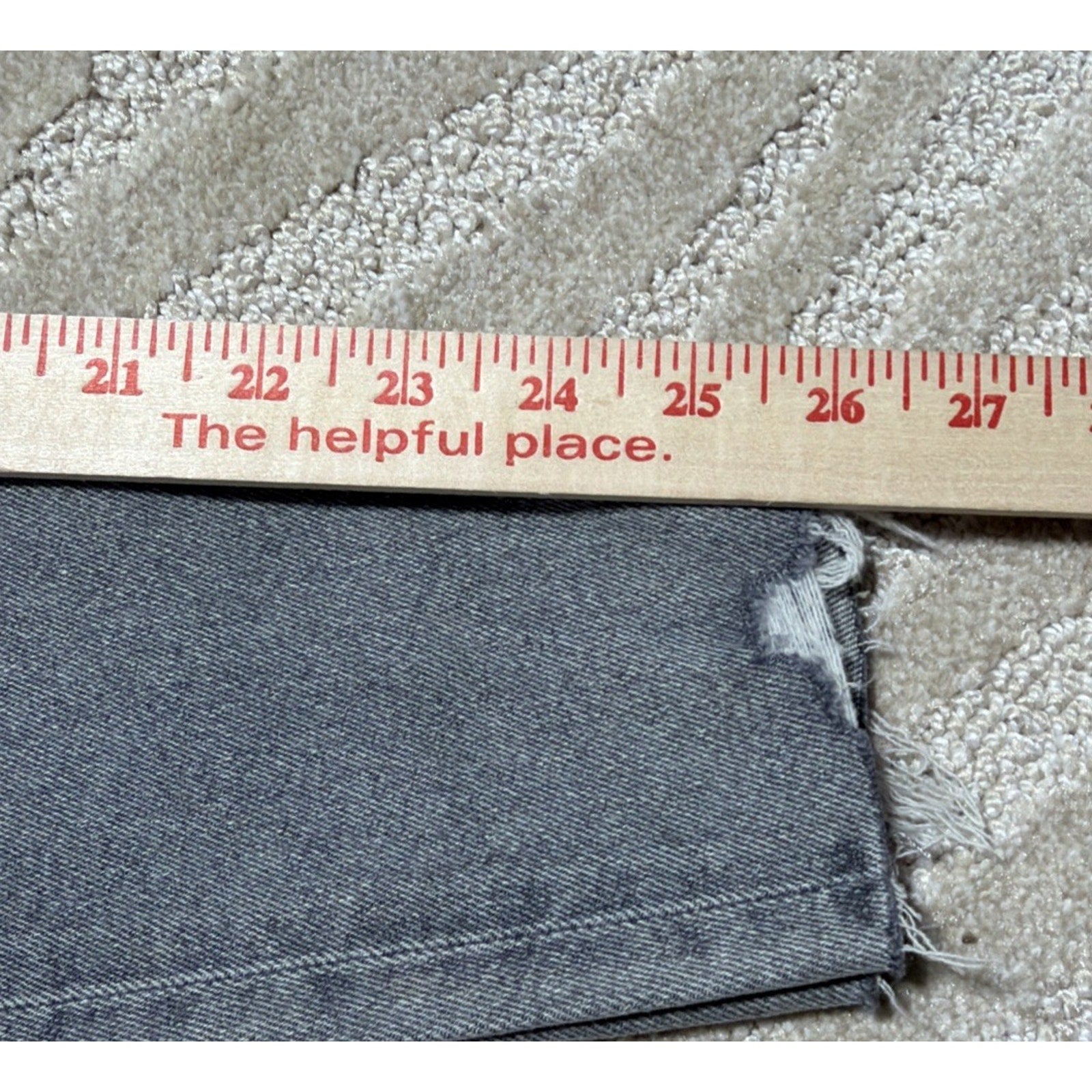 New LOFT High Waist Skinny Ankle Raw Hem Jeans Grey Stretch Sz O Petite 25x26