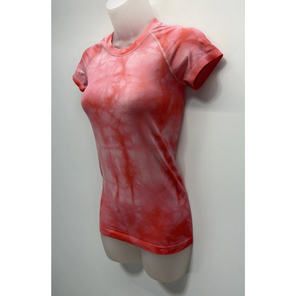Lululemon Swiftly Tech Tee 2.0 Marble Size 2 Marble Dye Raspberry Cream 78656