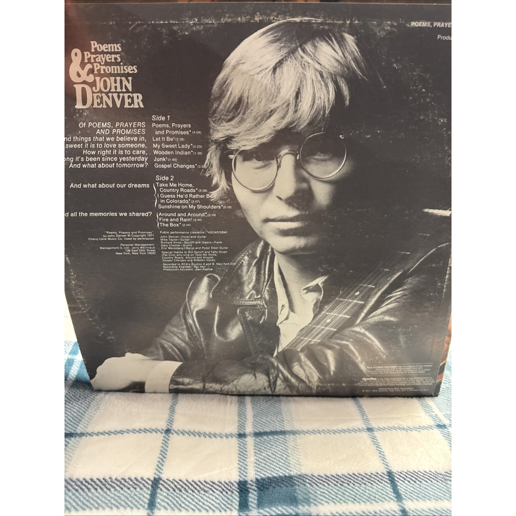 1971 JOHN DENVER:Poems Prayer Promises RCA AFL#4499 STEREO VINYL