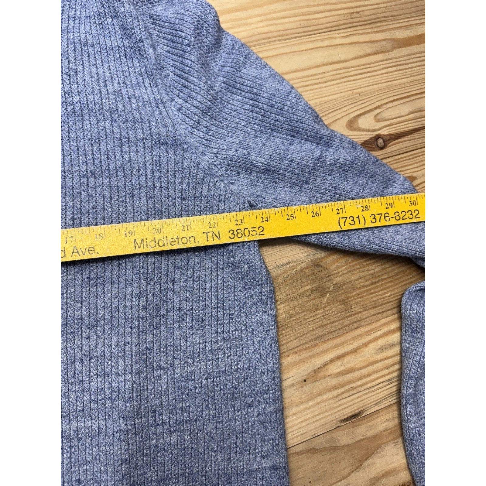 TASSO ELBA 1/4 zip Pullover Knit Sweater Zipper Tab Blue Gray Men’s Size XXL