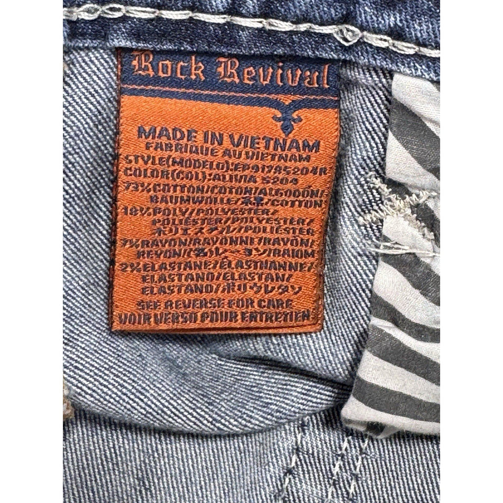 Rock Revival Alivia Skinny Jeans - Women's Size 28 Measures 30X30 1/2