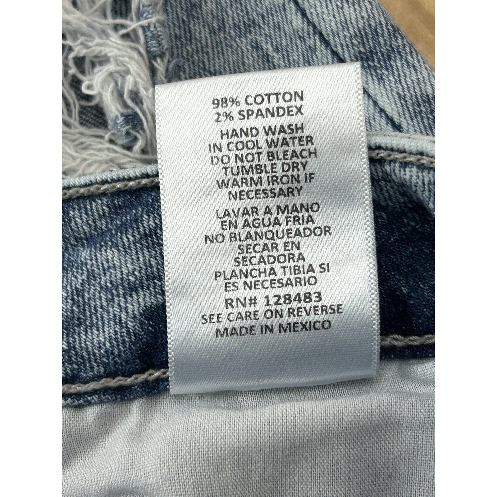 Uniq by Litz Streetwear Acid Wash Distressed Loose Fit Flare Jeans Sz 25 -1.