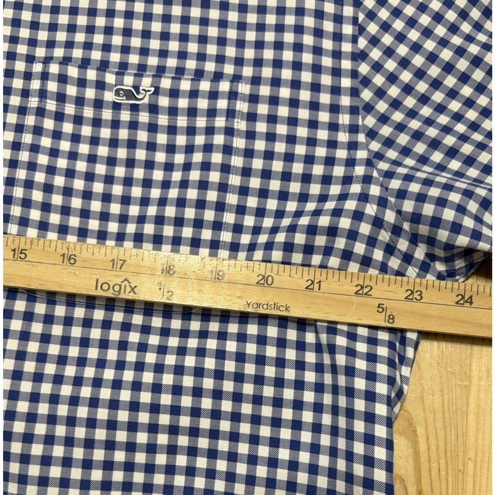 Vineyard Vines Classic Fit Tucker Shirt Blue Check L/S Button Up Mens Large