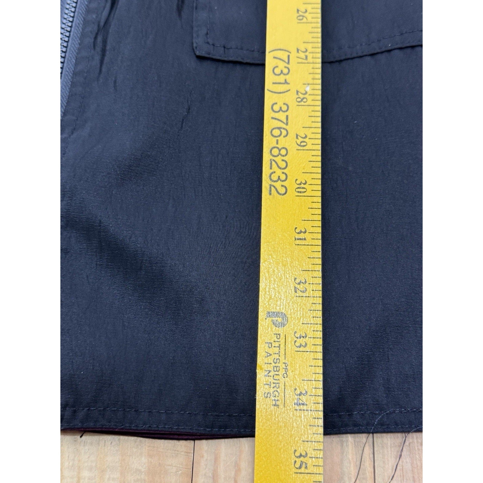 Magellan Reversible Jacket Womens Size 1 S/M Hood, Black and Wine USA