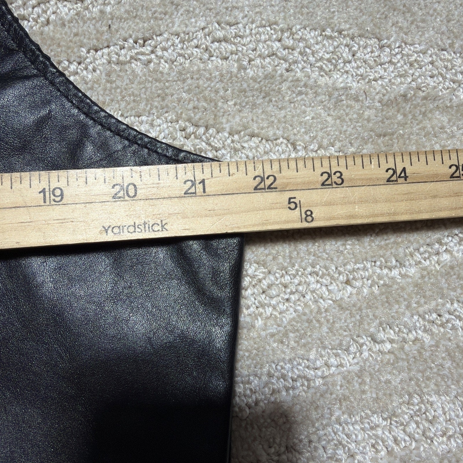 Vtg 70s Sears Leather Vest Mens 44 Black The Leather Shop Western Cowboy Biker