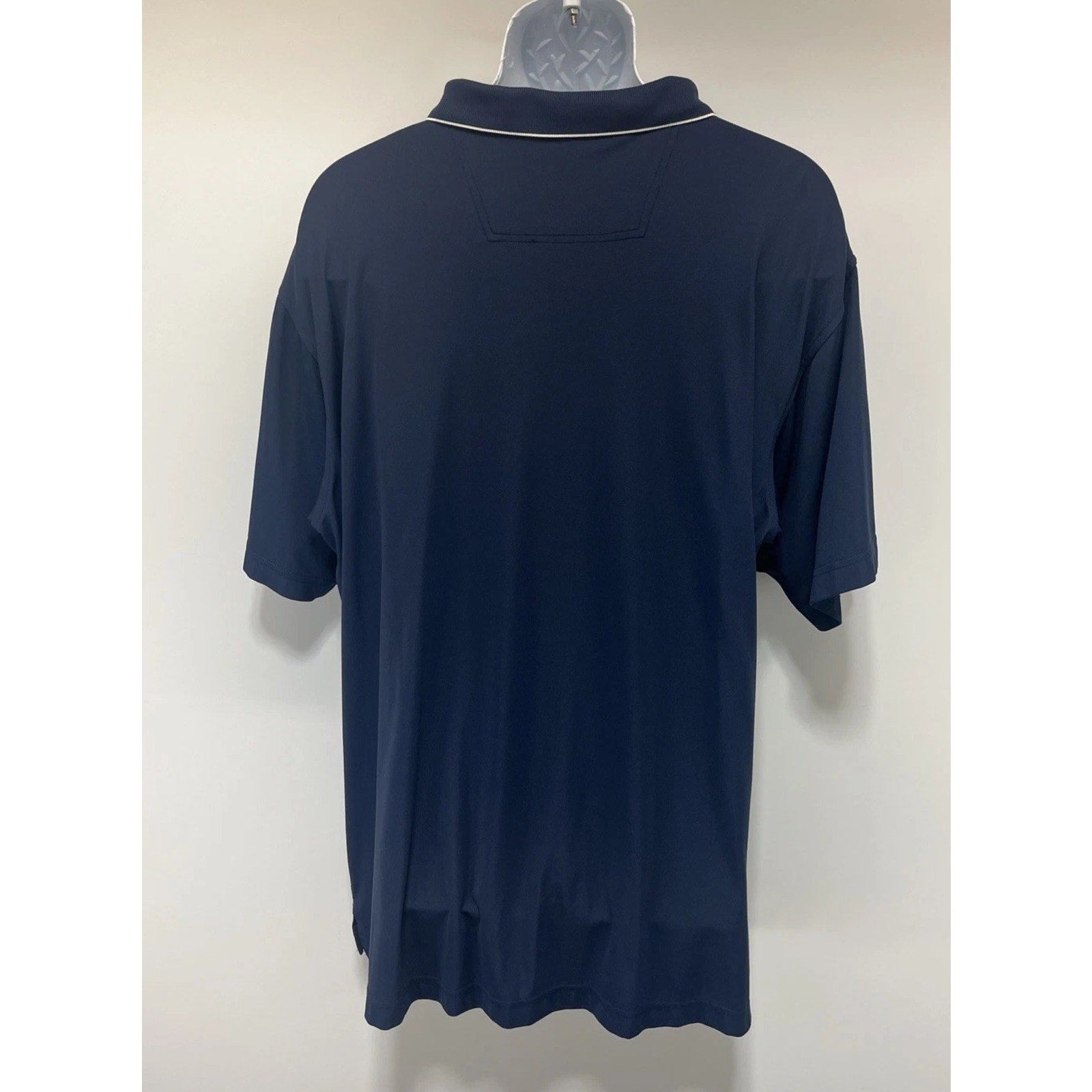 MEN'S ANTIGUA DESERT DRY GOLF POLO SHIRT CASUAL BLUE WITH STRIPES SIZE XL