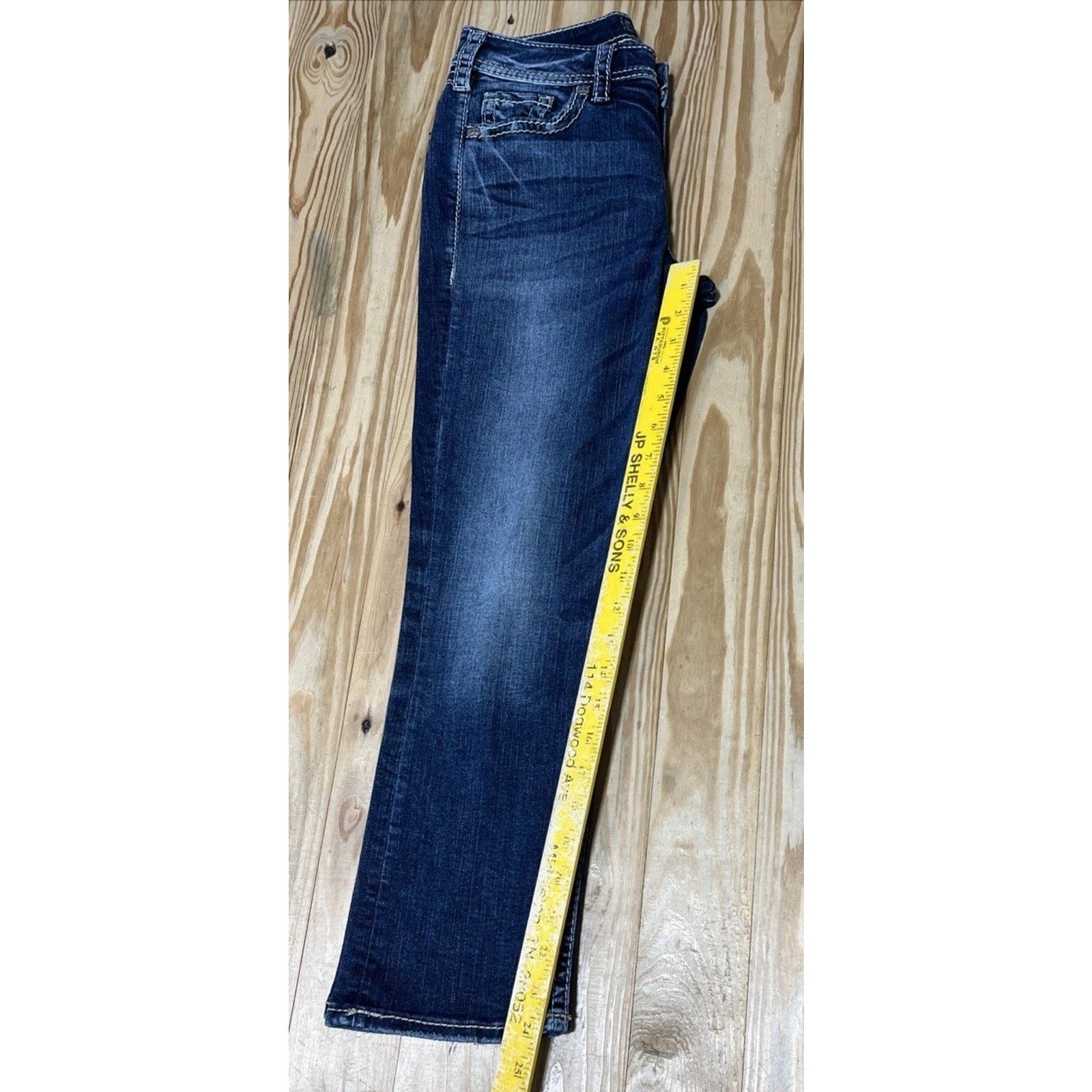 Silver Suki High Capri Jeans - Fluid Denim | Size 27/23 Back Flap Stitch Pocket