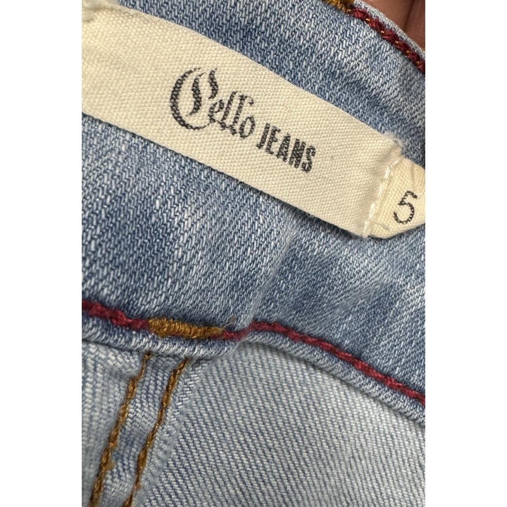 Cello Stretch Skinny Jeans Blue Denim Distress Ripped Ankle Pants Women’s Jr 5