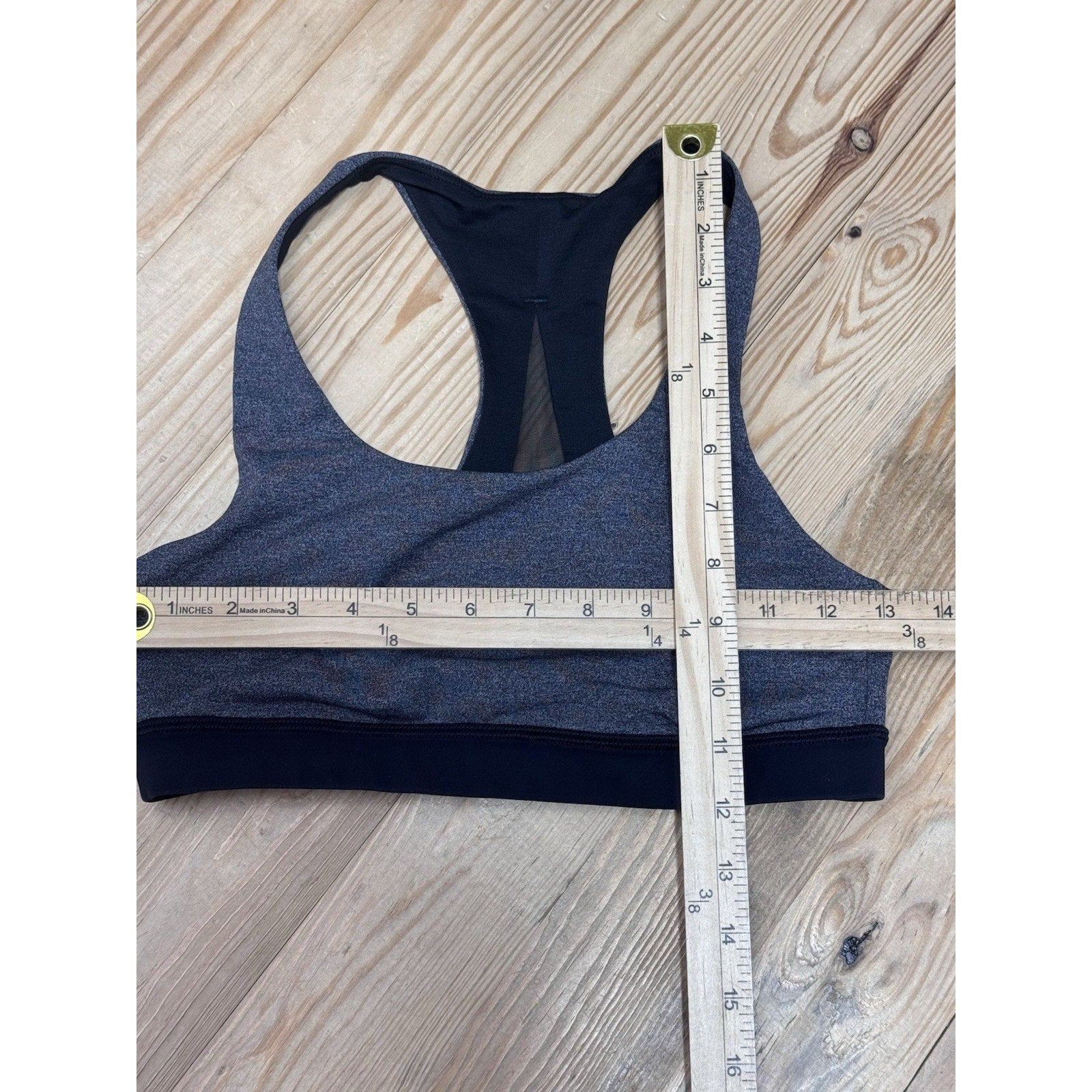 Lululemon Invigorate Mesh Racerback Athletic Work Out Sports Bra Heathered Sz 6