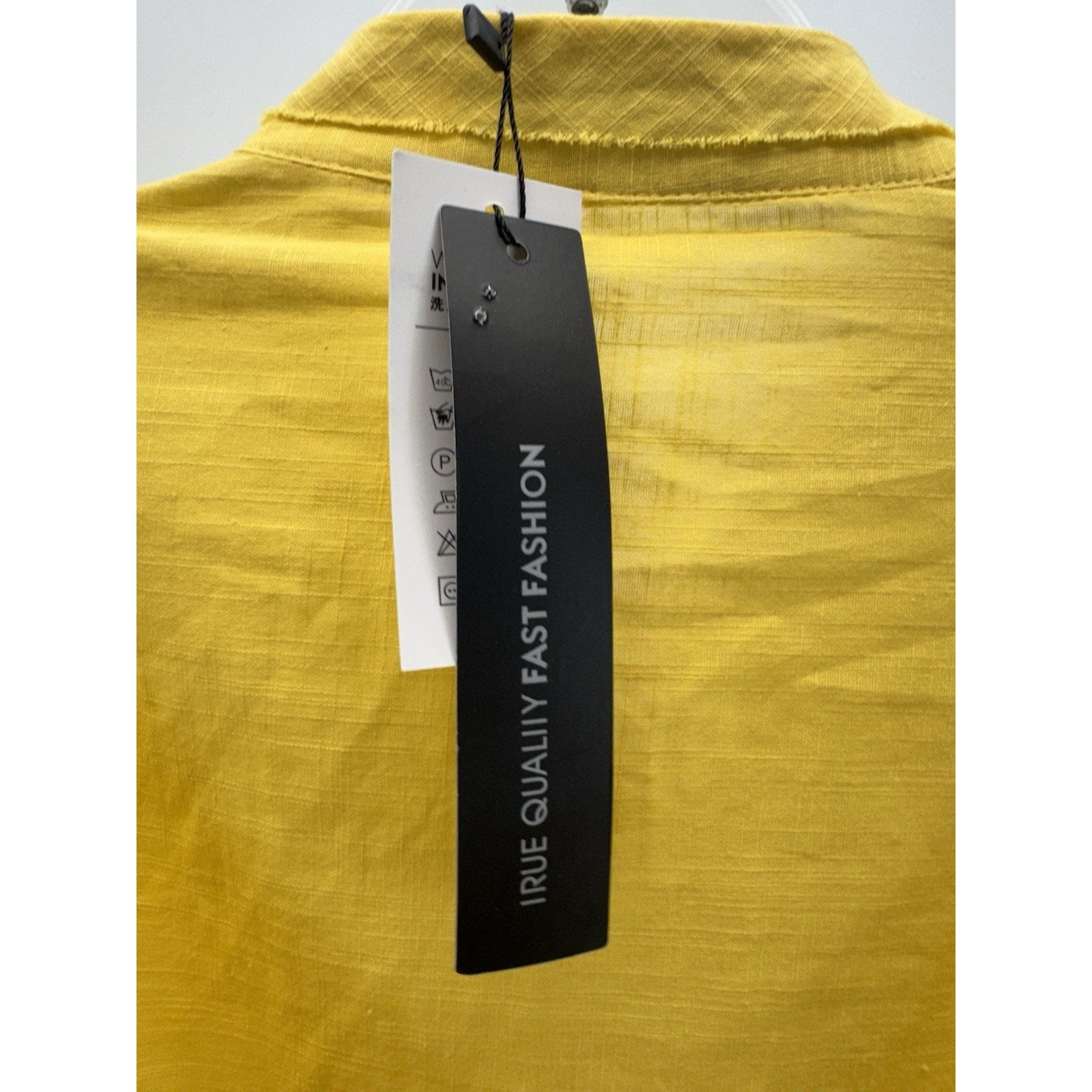 ZANZEA Mustard Yellow Tunic Top Blouse Button Sides Women’s Size XL NWT