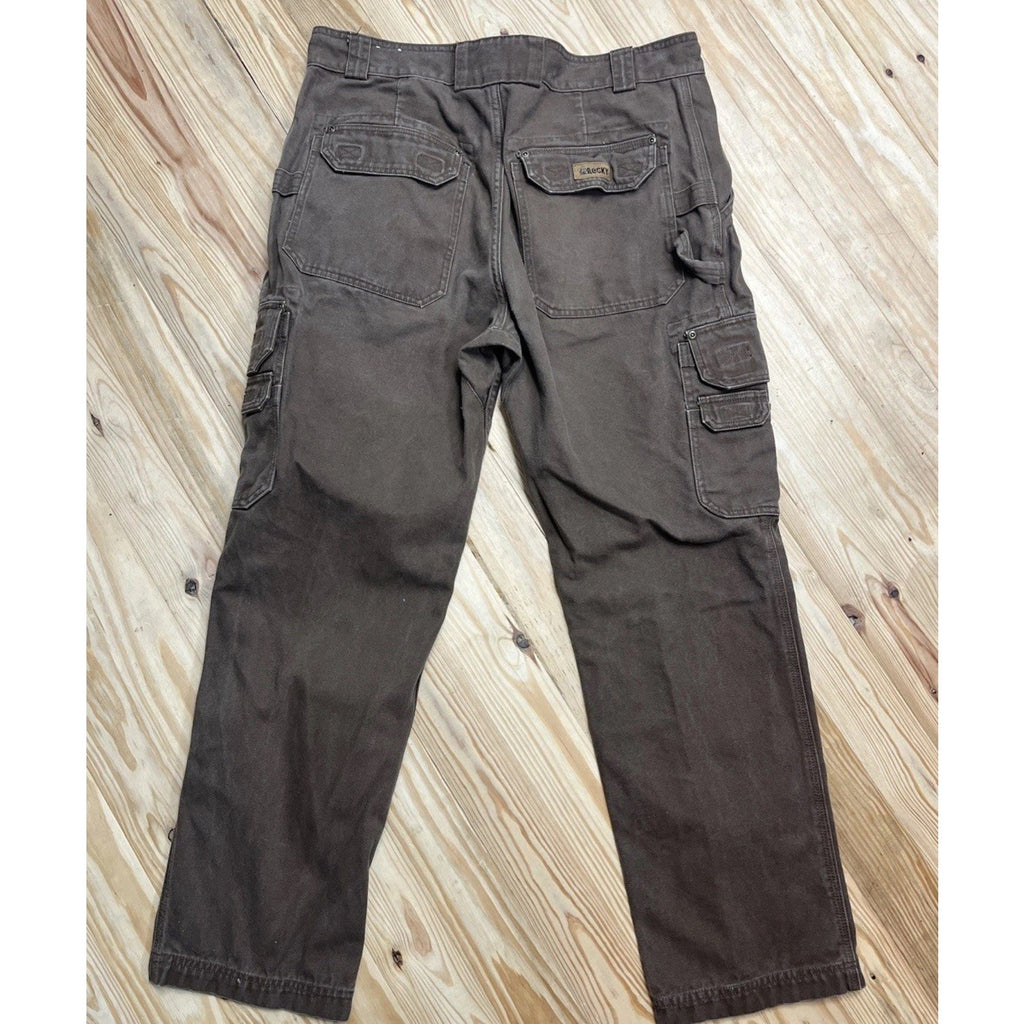 Rocky Outdoor Gear Mens Heavy Duty Canvas Cargo Work Pants 40x32 Brown