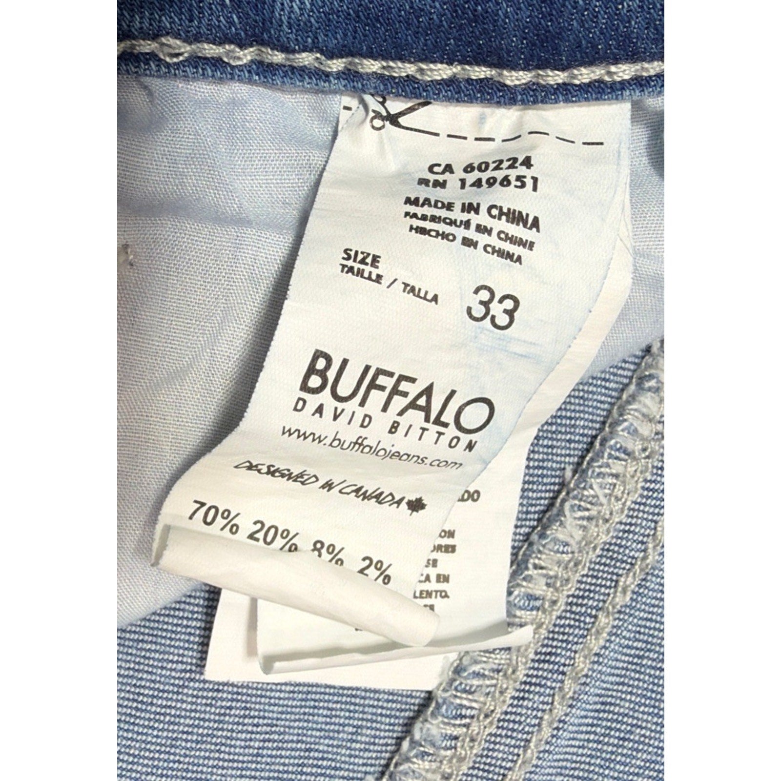 Buffalo David Bitton Men's 10" Parker X Slim Fit Stretch Denim Jean Shorts 33