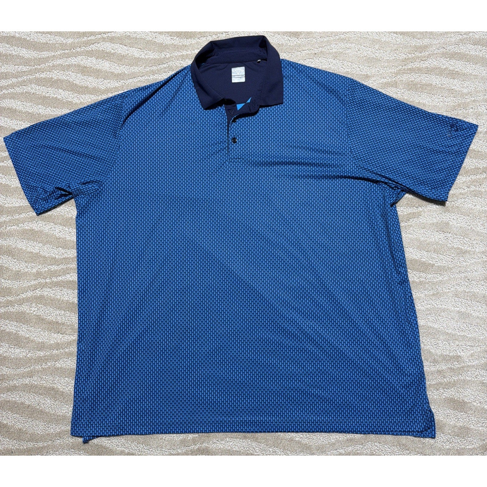 Callaway Opti Dri Blue Polo Golf Shirt Performance Stretch Men's 4XLT