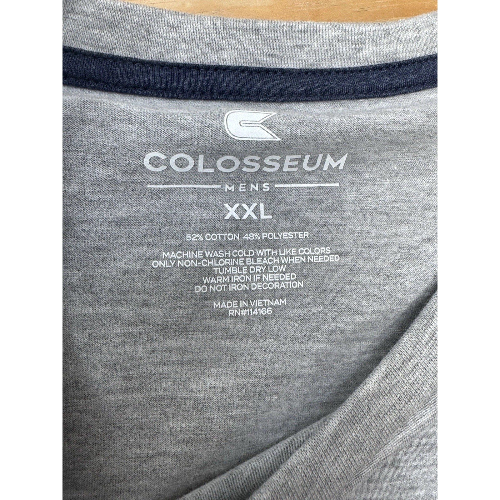 Ilinois Fighting Illini T-Shirt Colosseum Crew Neck Tee Gray Men’s 2XL NWT