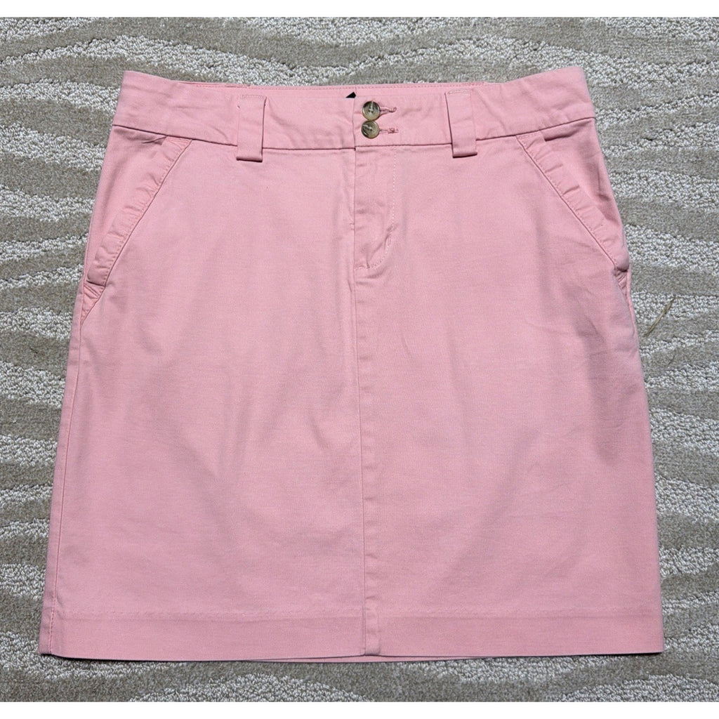 Tommy Hilfiger Pink Twill Chino A-Line Skirt Size 2 Golf Casual Beach