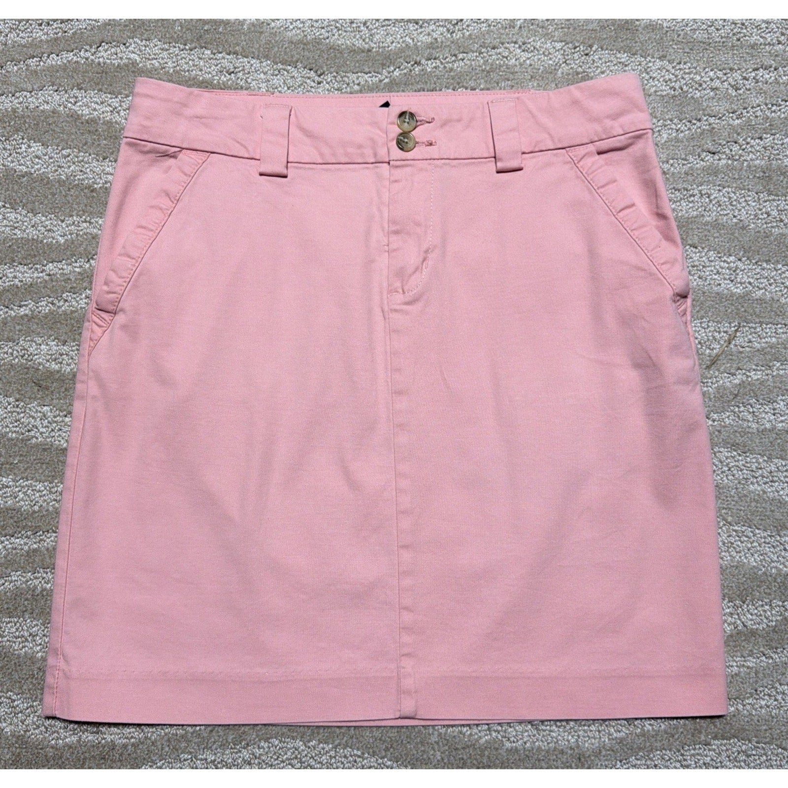 Tommy Hilfiger Pink Twill Chino A-Line Skirt Size 2 Golf Casual Beach