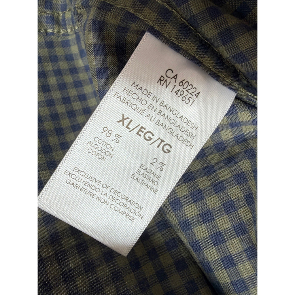 NWT Bonobos Button Up Shirt Mens XL Green Check Plaid Stretch Long Sleeve Slim