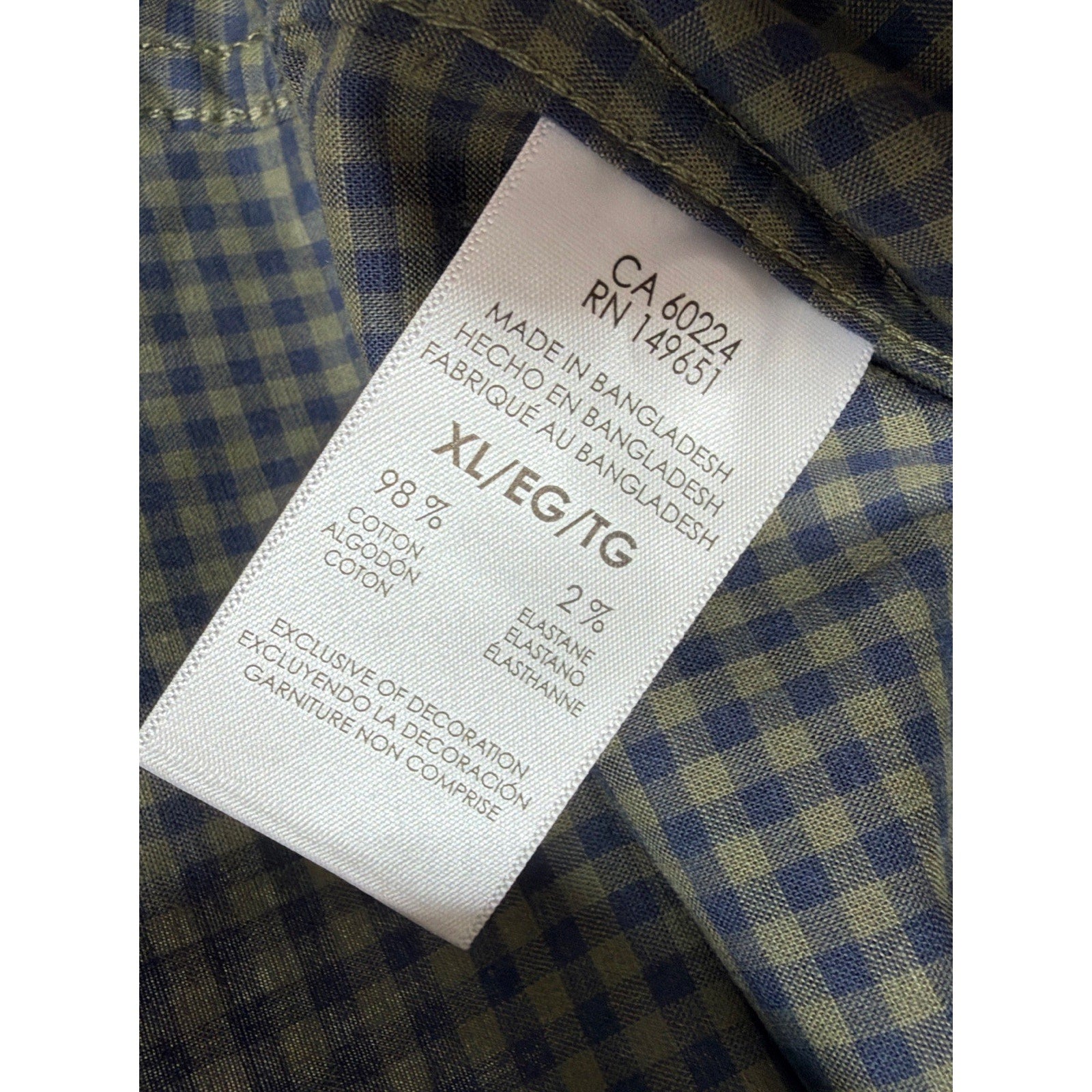 NWT Bonobos Button Up Shirt Mens XL Green Check Plaid Stretch Long Sleeve Slim