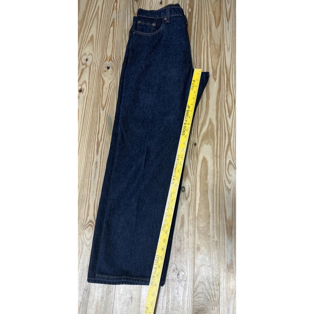 Vintage Levis 555 Mom Jeans Womens 13 Low Rise Guy's Fit Blue USA 90s 31x30