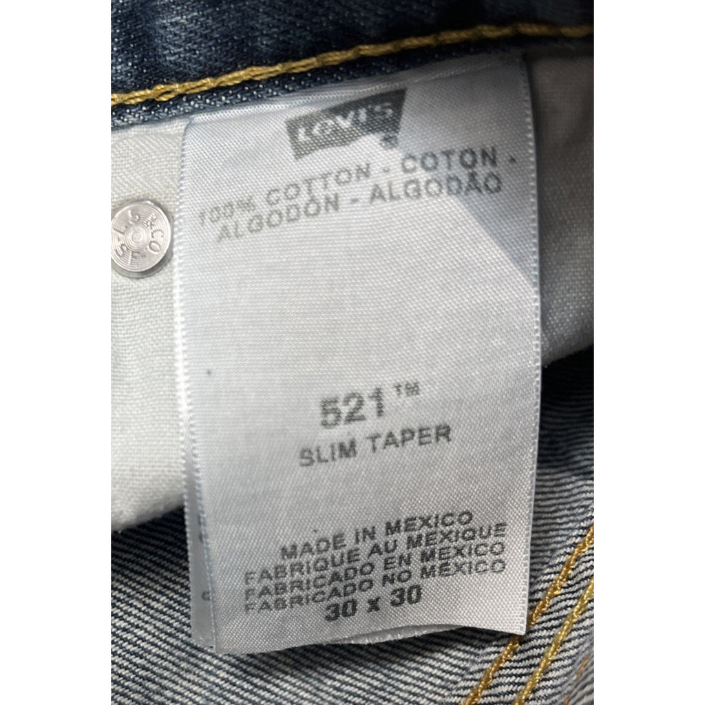 Vintage Levi's Slim Taper Denim Jeans 30x30 Med-Wash Red Tab