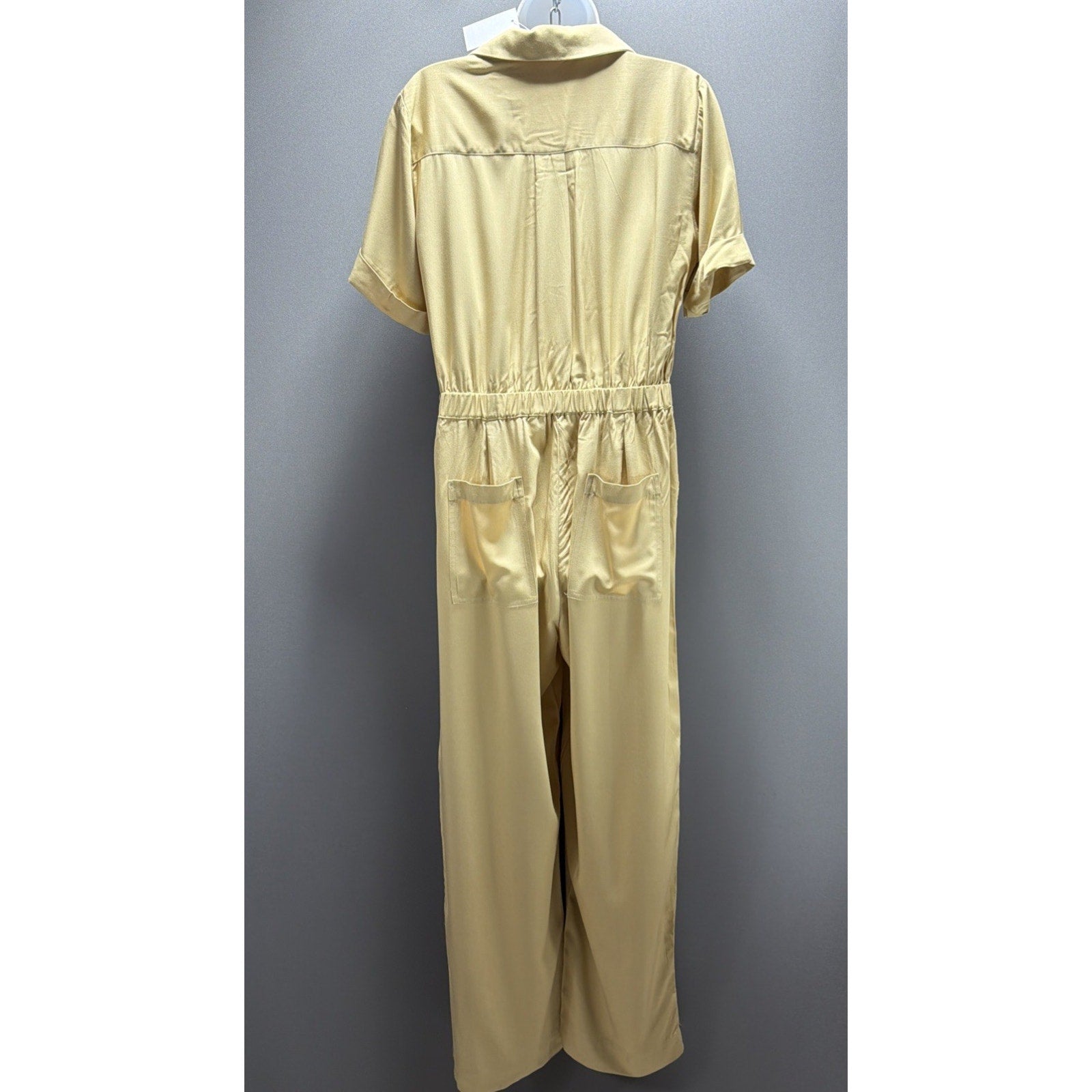 Lost & Wander Limoncello Straight Leg Jumpsuit Sz L Short Sleeve NWT
