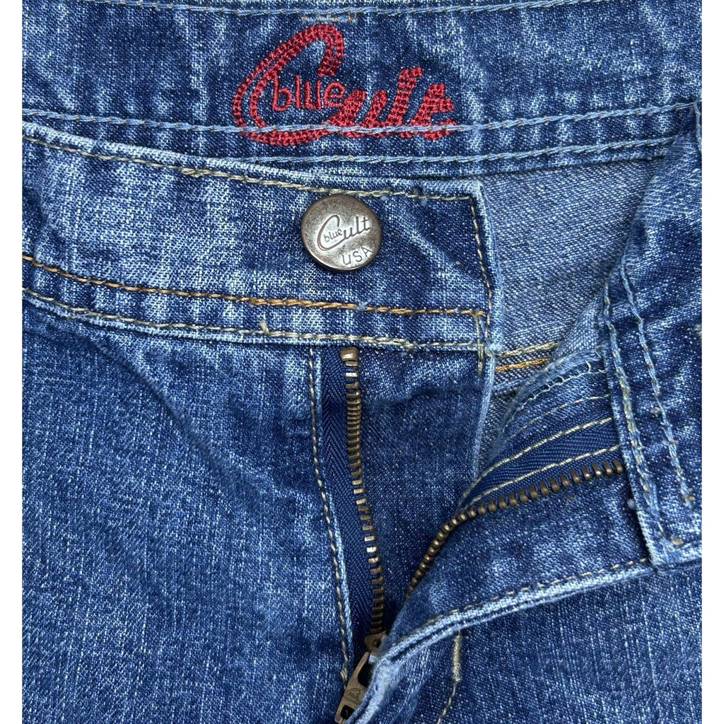 Women's Blue Cult Original Buttlifter Vintage Style Jean Shorts Sz 30 Made InUSA