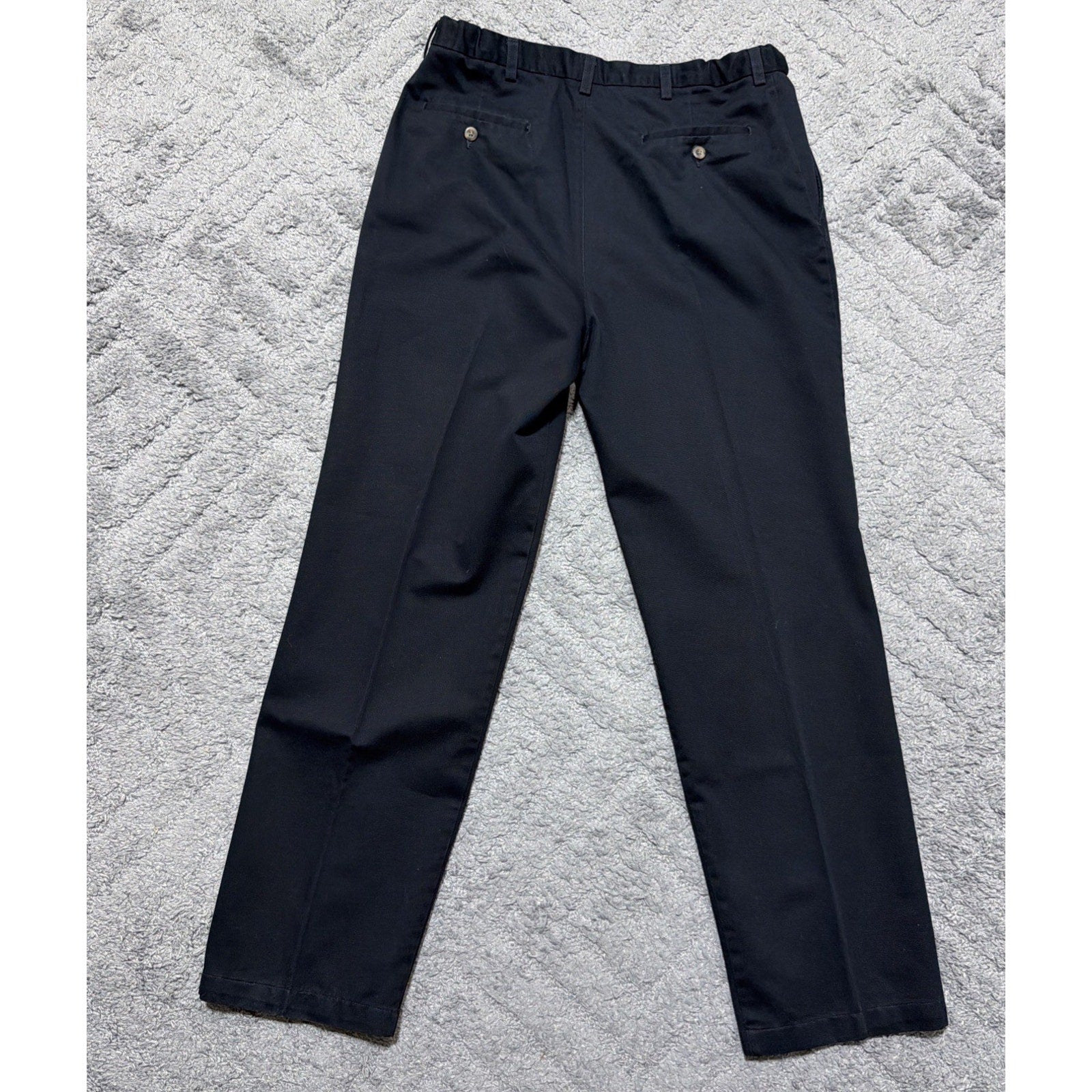Haggar Black Label chino pants mens 36 x 34 comfort waist Black dress