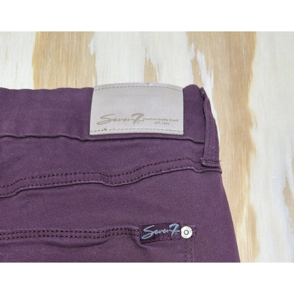 Women's Seven7 Tummyless High Rise Skinny Jeans Fired Brick Size 10 30x29
