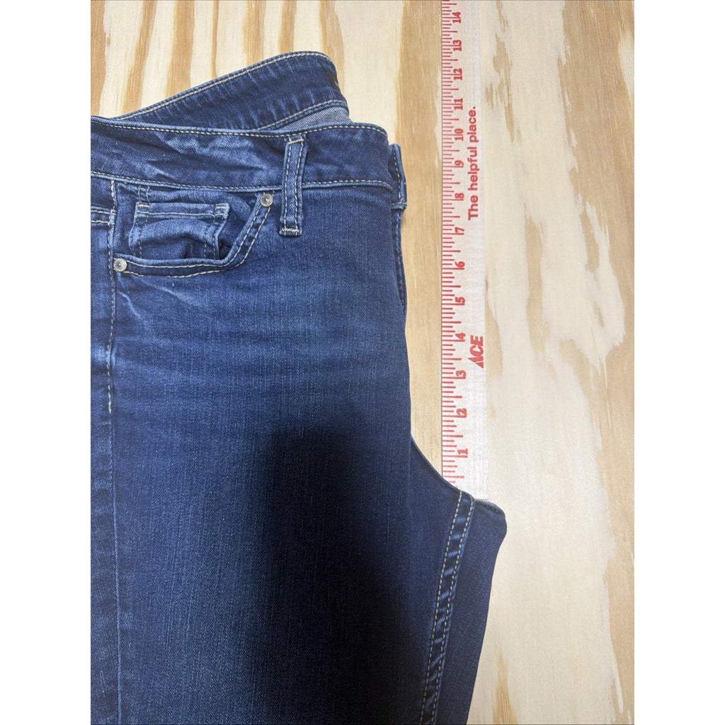 Silver Jeans Elyse Skinny Women's Sz. 29x27 Blue 8.5" Rise Cotton Blend Denim