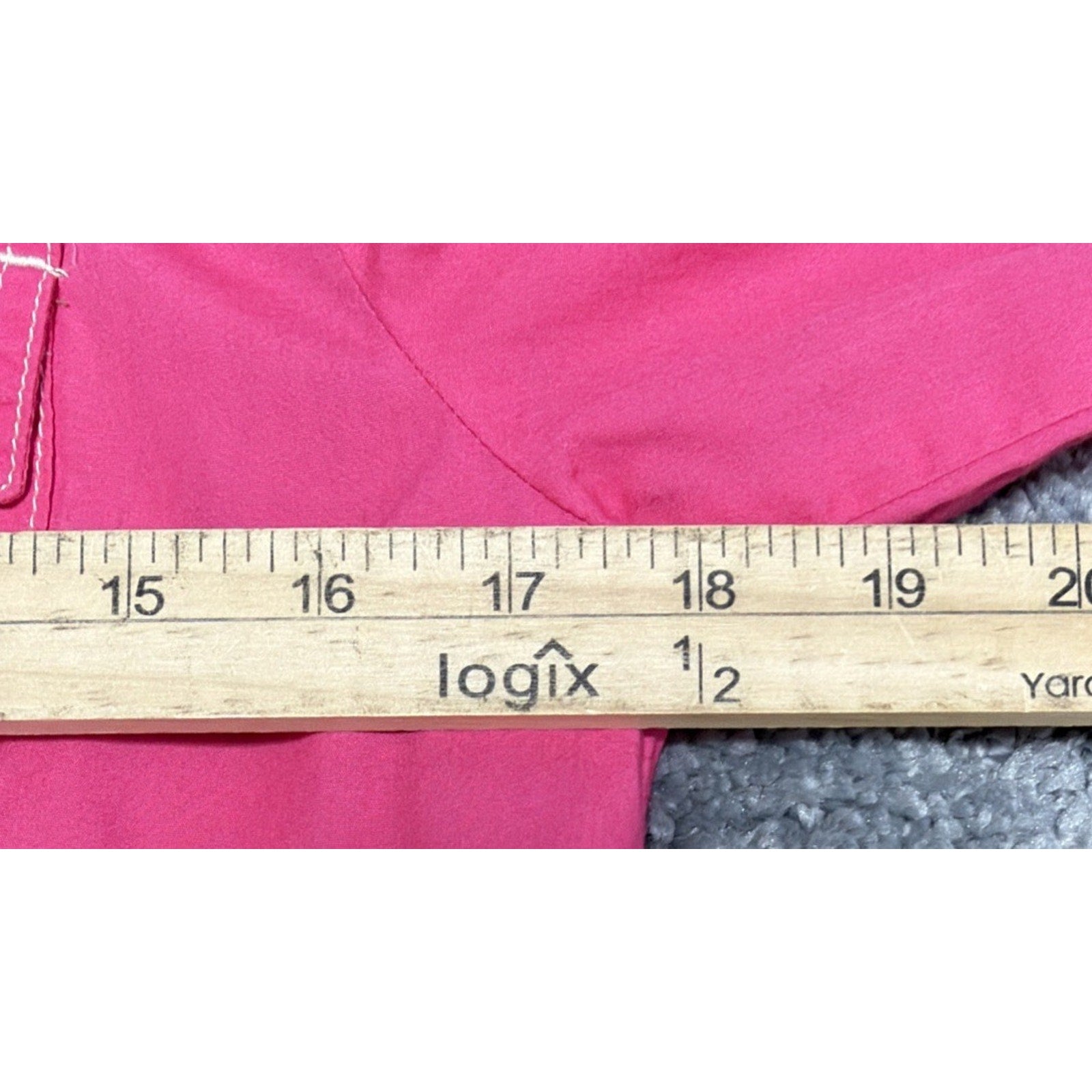 Tommy Hilfiger Ladies Pink Medium Long Sleeve Tab Roll Up Shirt