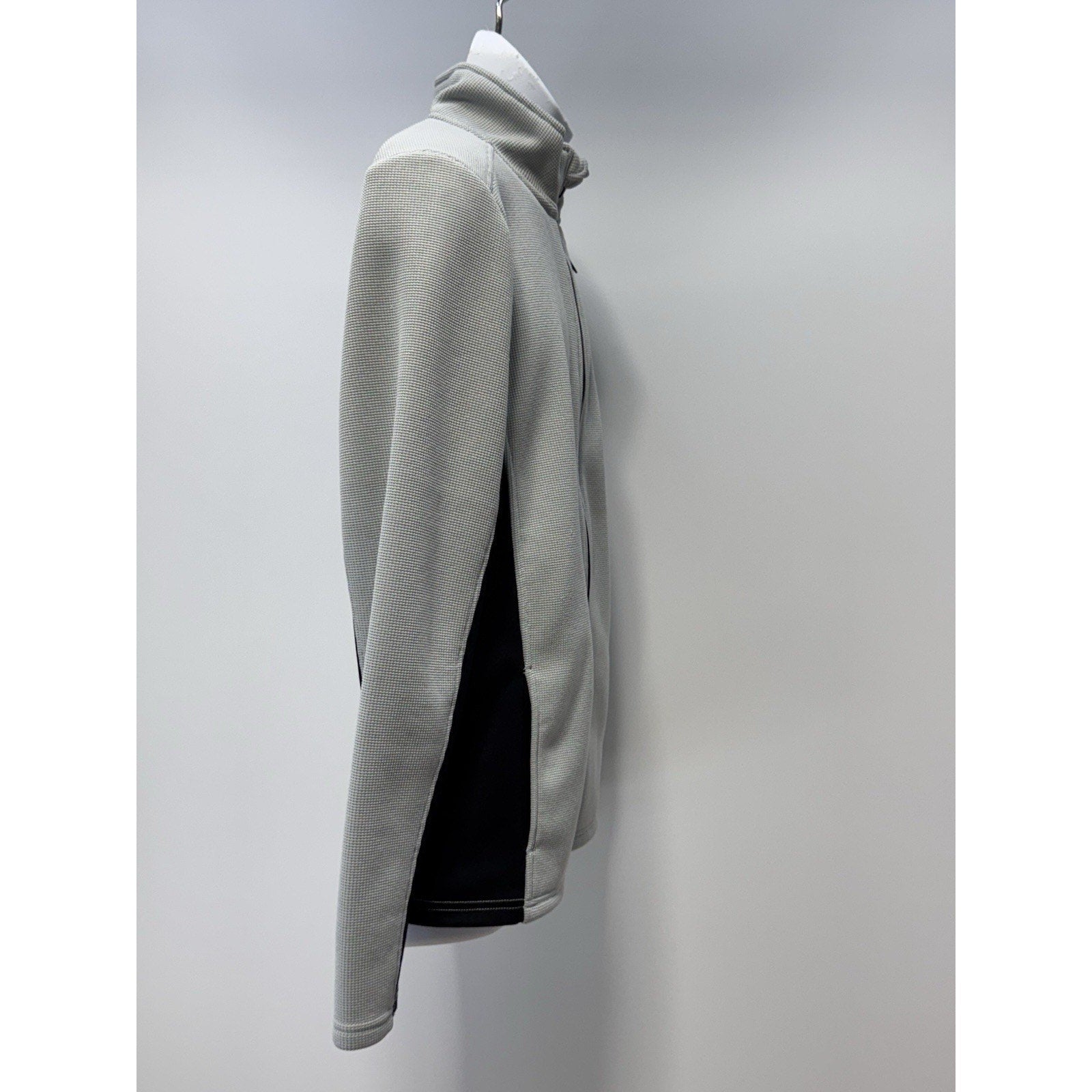 Spyder Jacket Adult S White Hiking Logo Outdoors Sweater Textured Coat Mens
