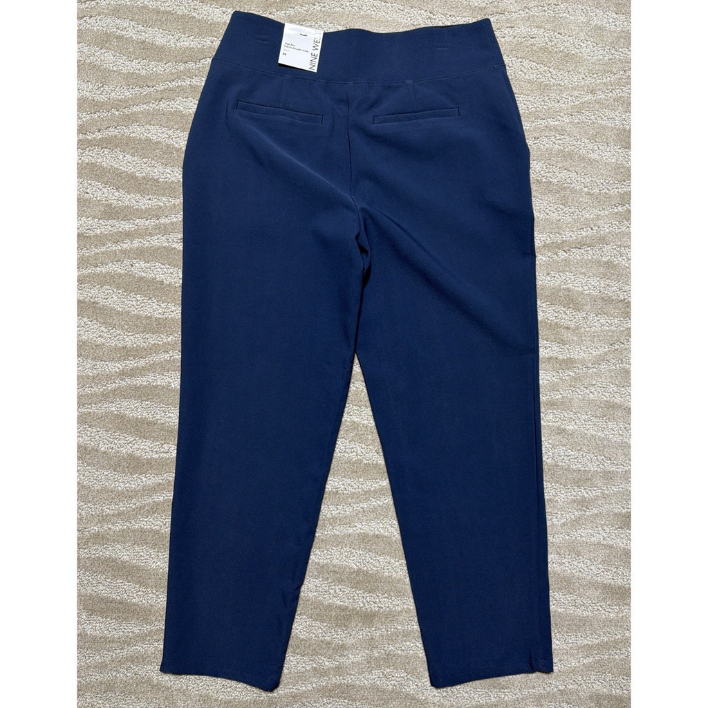 NEW Nine West Women's High Rise Pull On Straight Ankle Pants Size M Stretch NWT