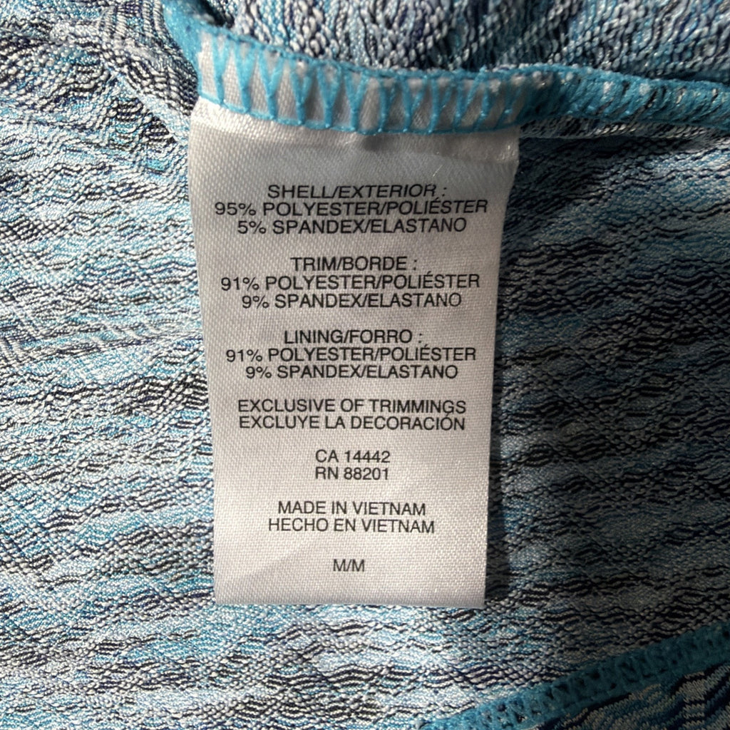 MPG Sport Racerback Active Dress Medium Blue Aqua Chevron Tennis Golf Excellent