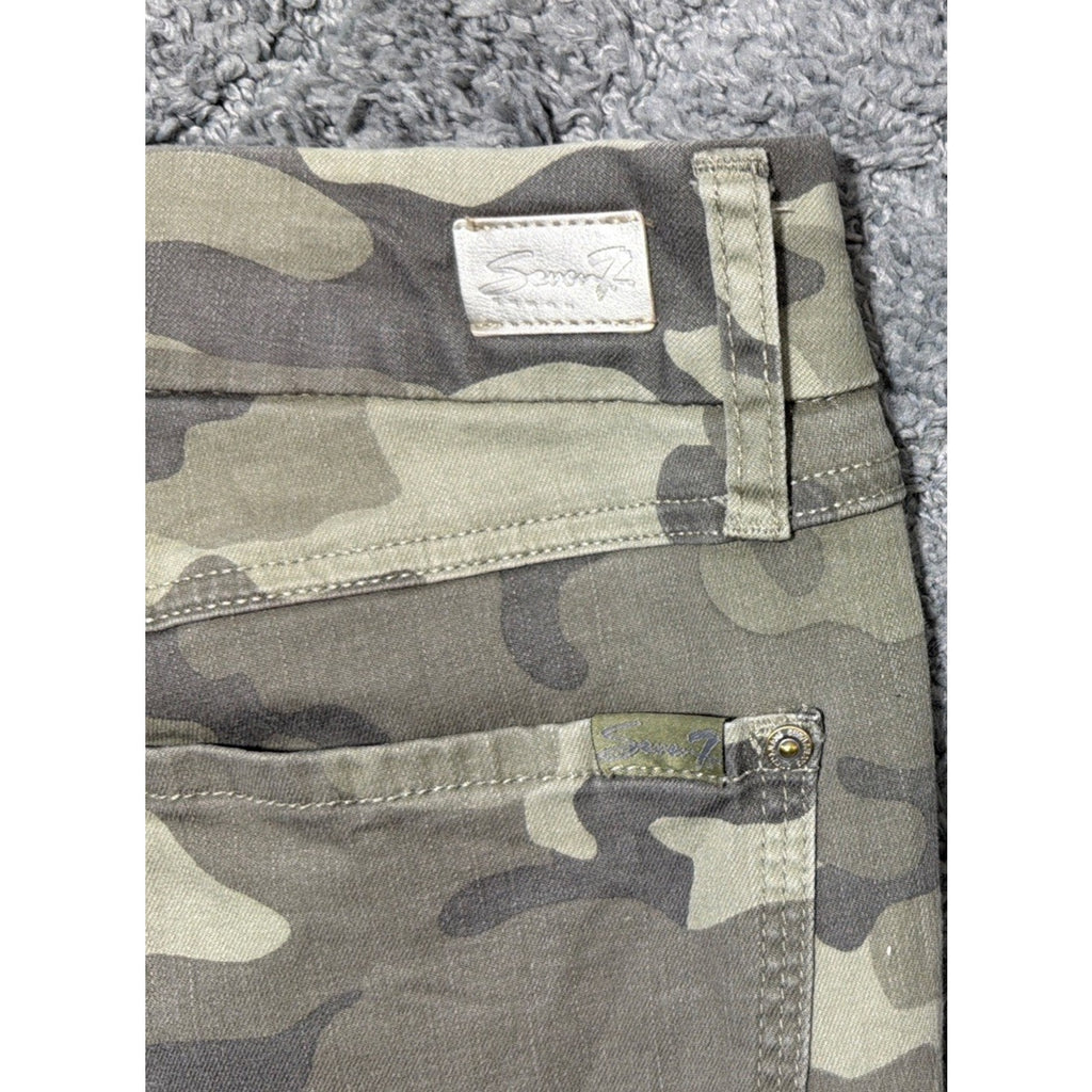 Seven7 High Rise Skinny "Tummyless" Camo Jeans Stretch Denim Skater Women's 4
