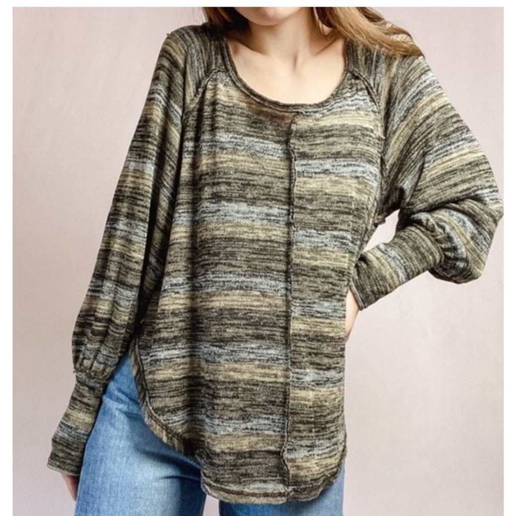 Free People Women Carolina Hacci Sweater Hippy Boho Knit Tunic Top Knit M New