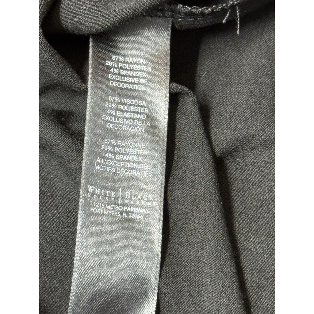 White House Black Market Womens Dress V-Neck Long Sleeve Side Slit Stretch Small