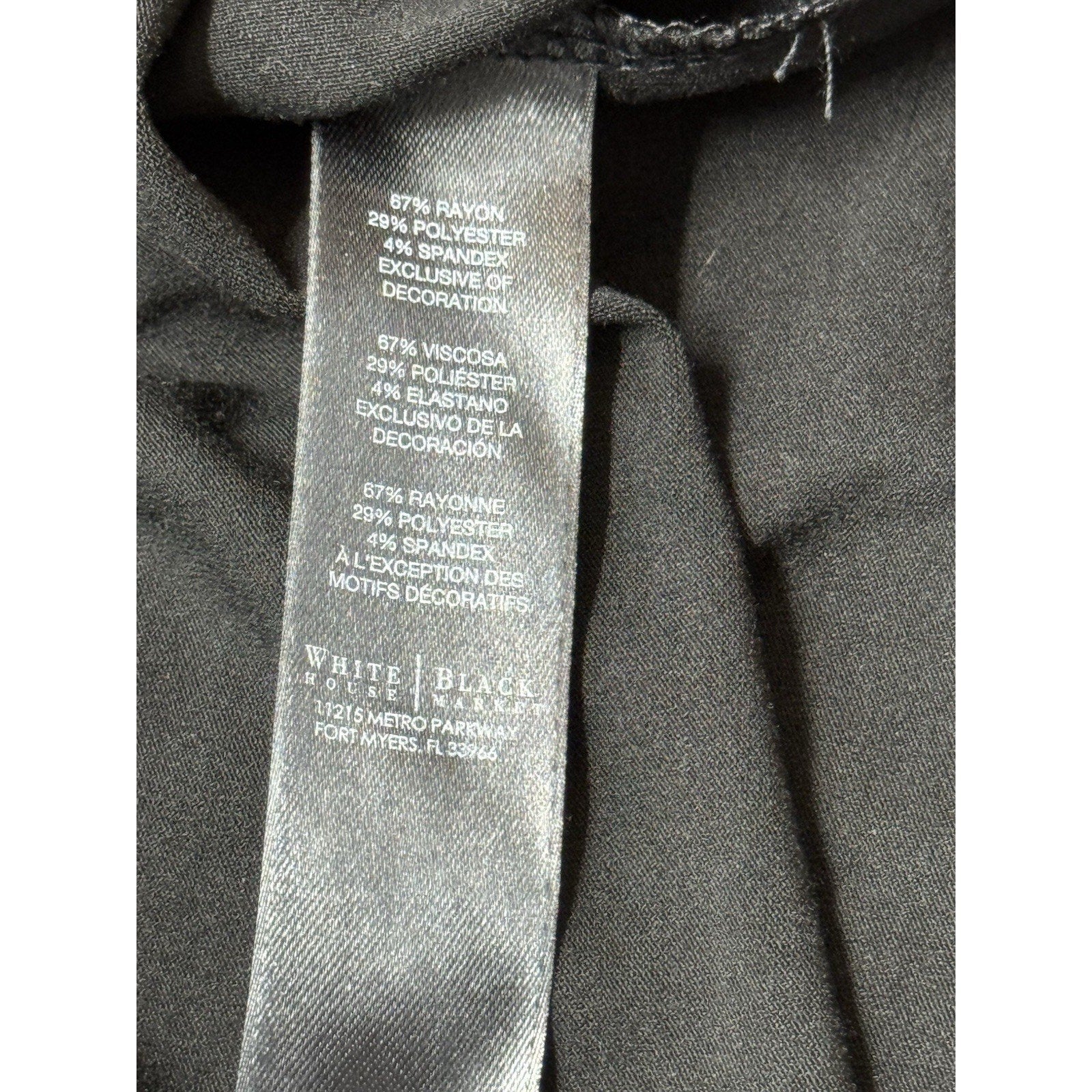 White House Black Market Womens Dress V-Neck Long Sleeve Side Slit Stretch Small