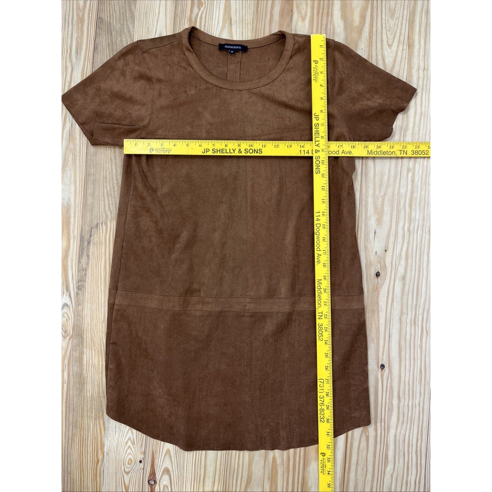 Olivaceous South Moon Under Brown Microfiber Mini Dress Womens Medium Faux Suede