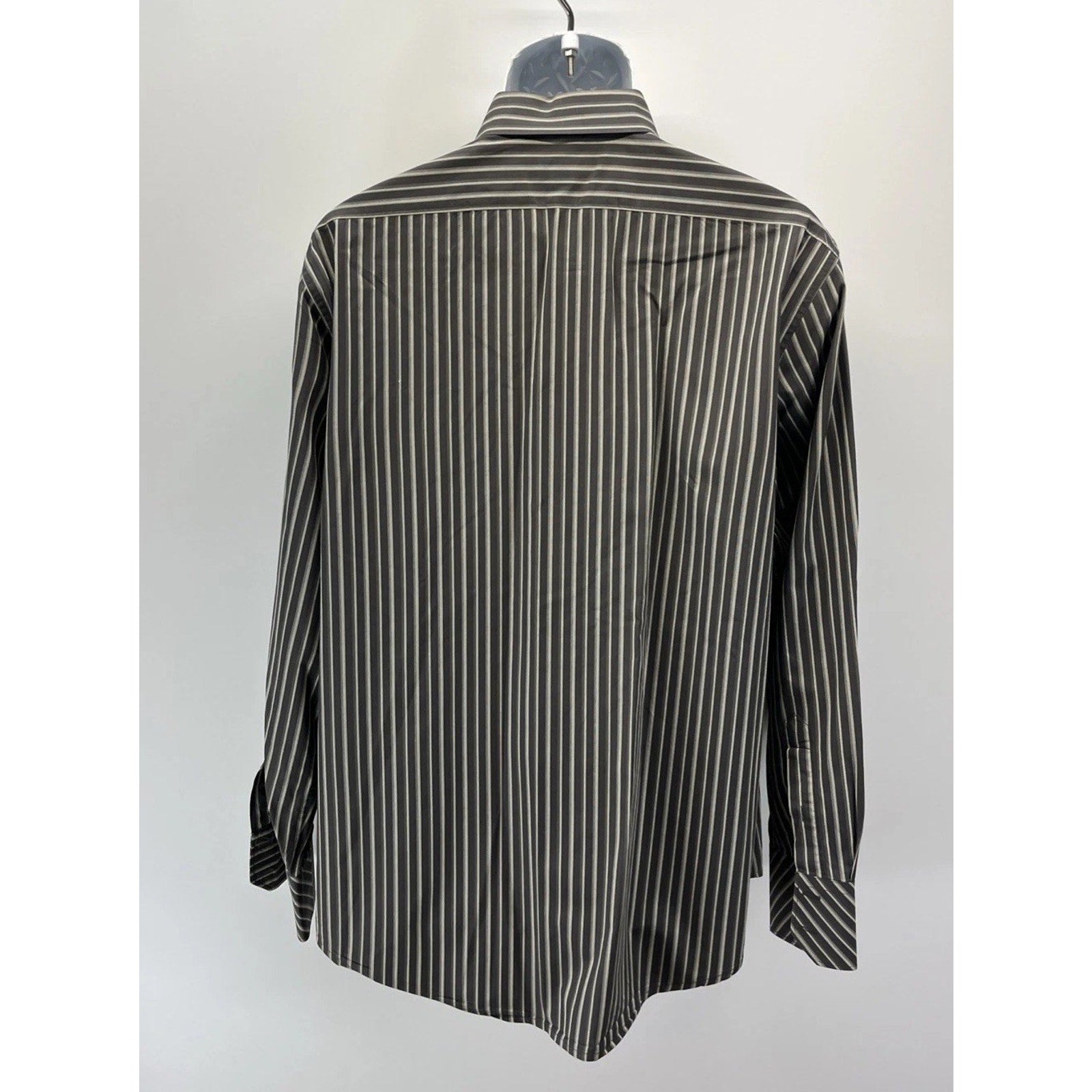 Structure premium Woven 100% Cotton Button Up Striped Long Sleeve XL