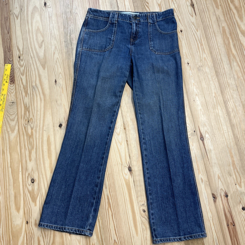 Vtg Y2K Gap Hip Slung Trouser Jeans Women 12 Blue Low Rise Boot Leg