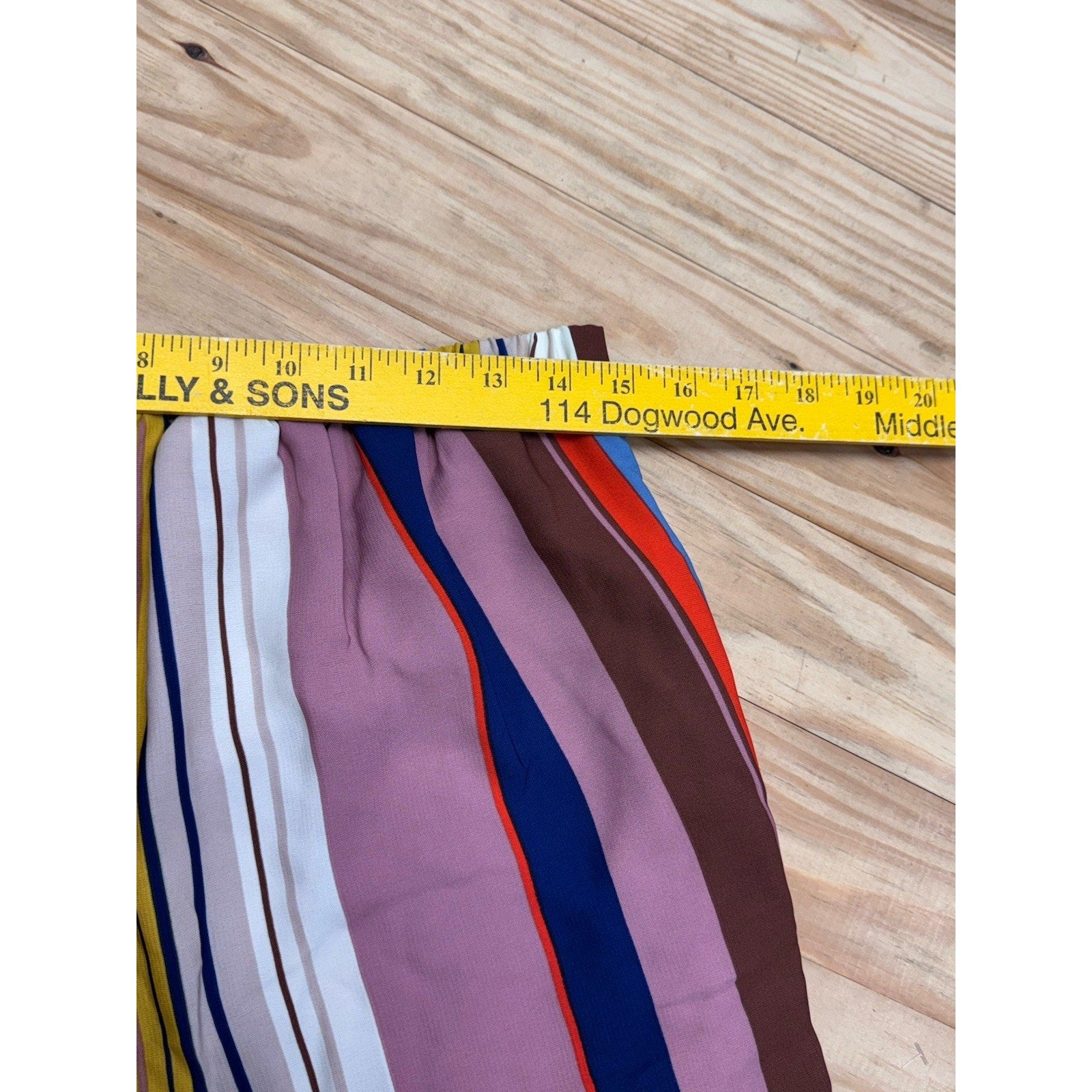 Peach Love CA Wide Leg Colorful Stretch & Tie Waist Boho/Hippie Size Large USA