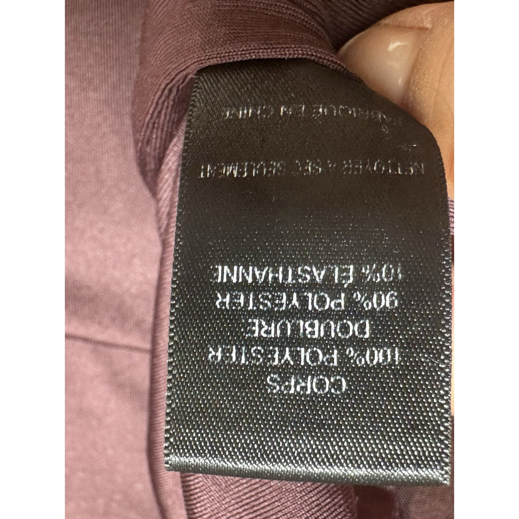 ASTR The Label One Shoulder Satin Midi Dress Mauve Plum Side Slit Cocktail M