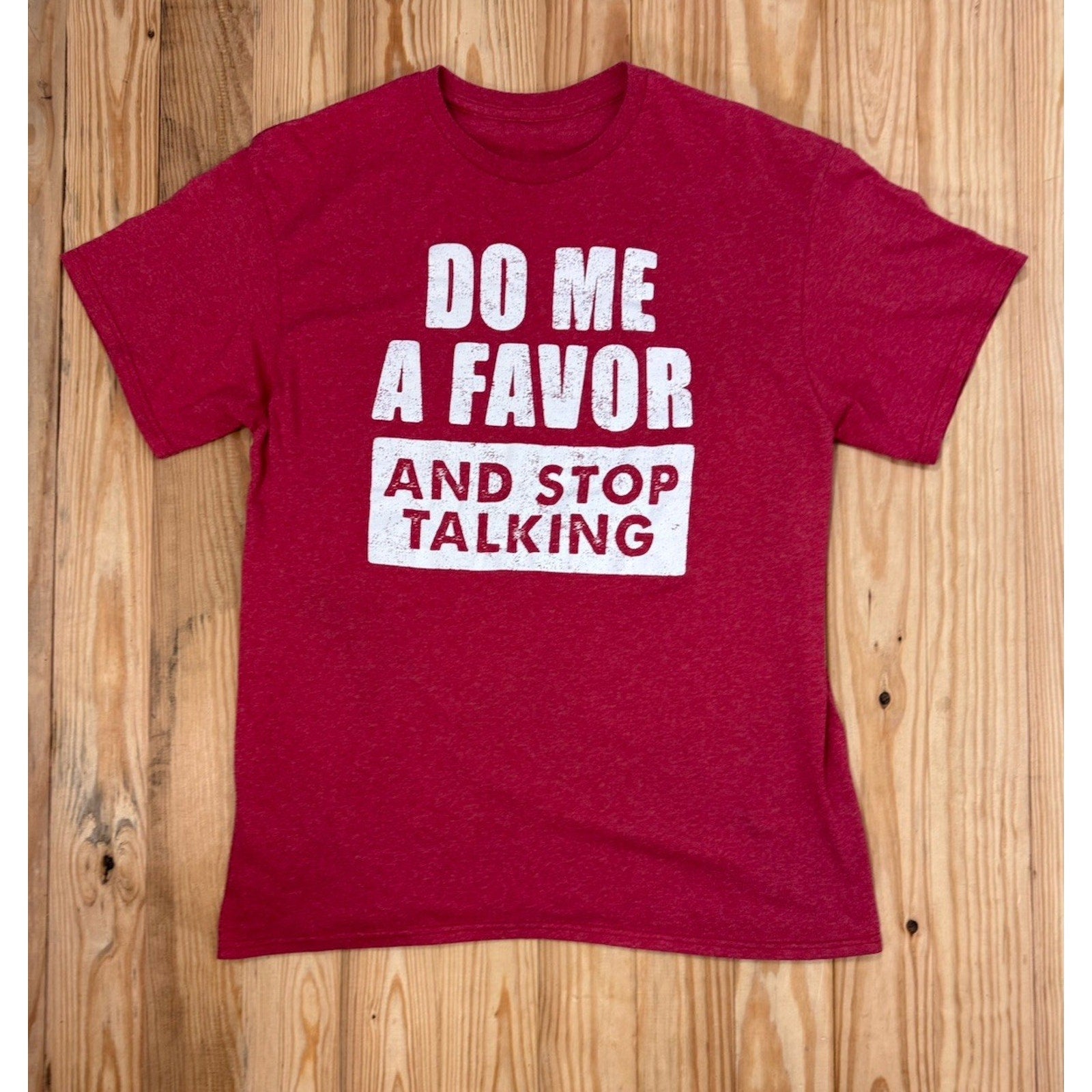Delta Pullover T-Shirt Mens Red Do Me A Favor And Stop Talking Size XL No Tag