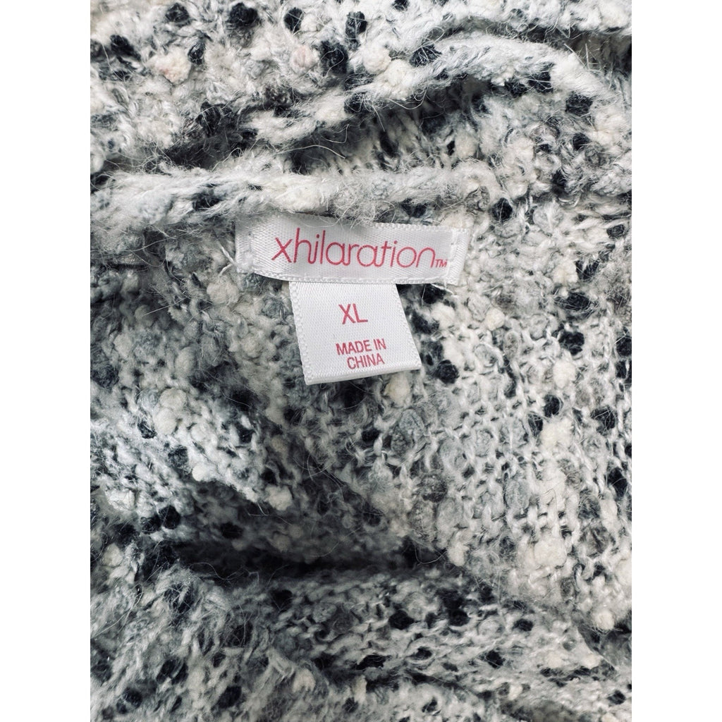 Xhilaration Gray Speckled Criss Cross Back High Low Sweater Oversized Women’s XL