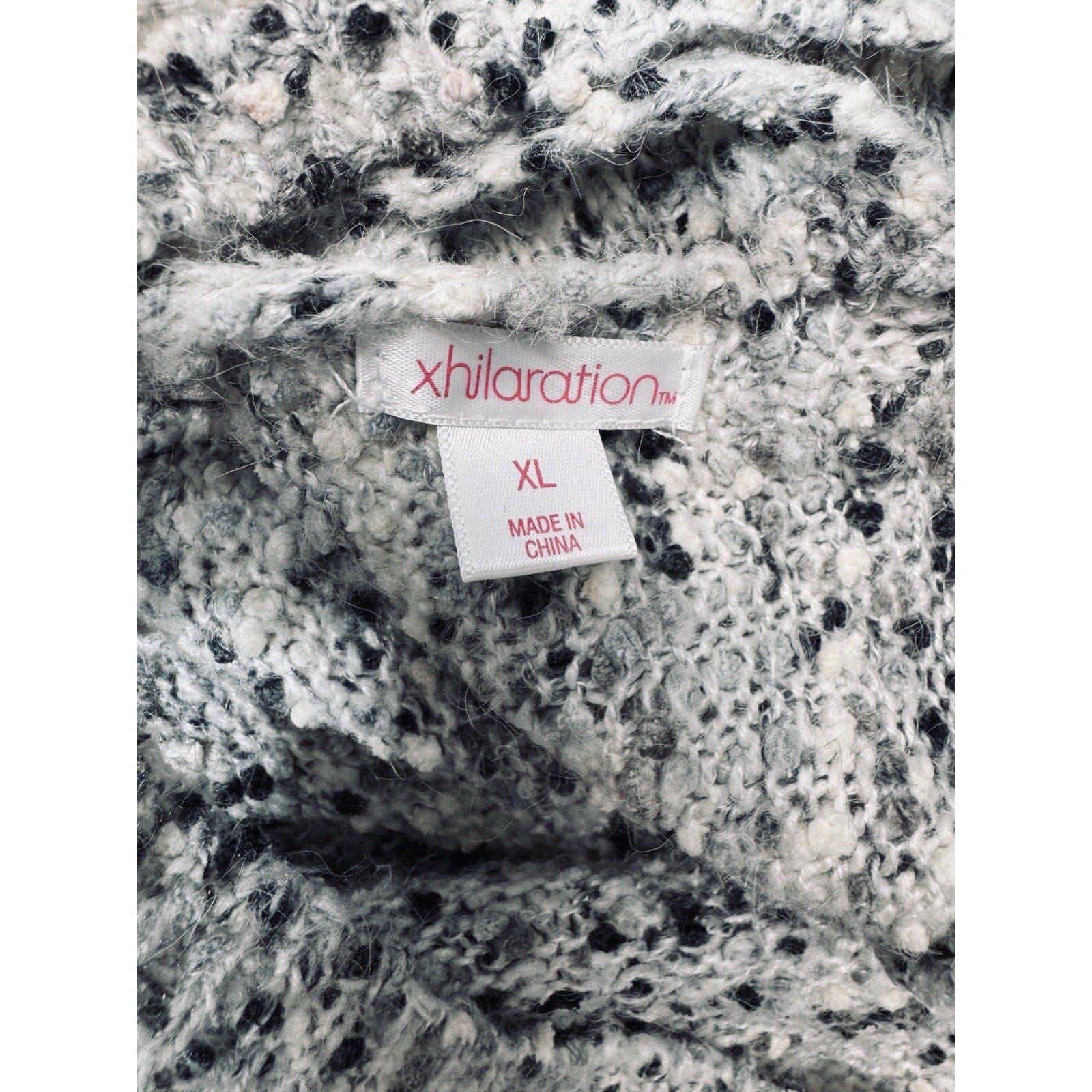 Xhilaration Gray Speckled Criss Cross Back High Low Sweater Oversized Women’s XL
