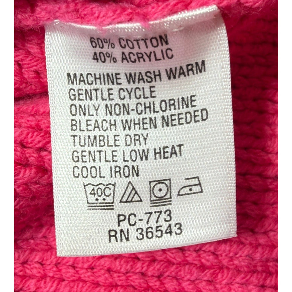 IZOD Womens Size S Lava Pink Cable Knit Turtleneck Sweater NWT Old Money
