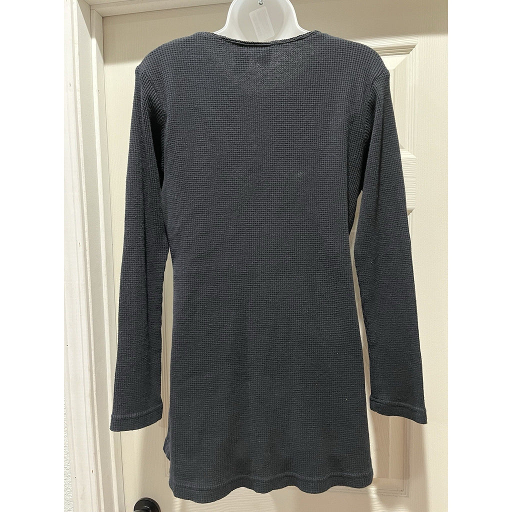 Women's In Due Time Black Long Sleeved Smock Style Maternity Blouse Small