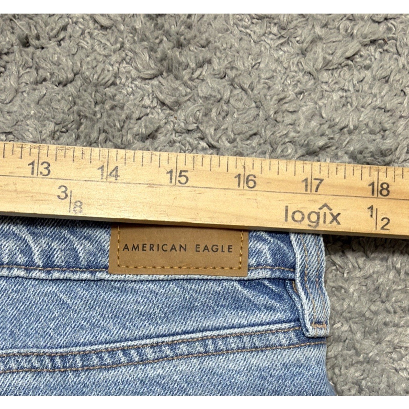 American Eagle Jeans Womens 10 90's Low Rise Kick Stretch 2 Tone Flared Bottom