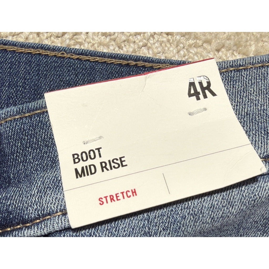 Express Mid Rise Boot Stretch Women's Bootcut Jeans Size 4 Reg NWT 28x31