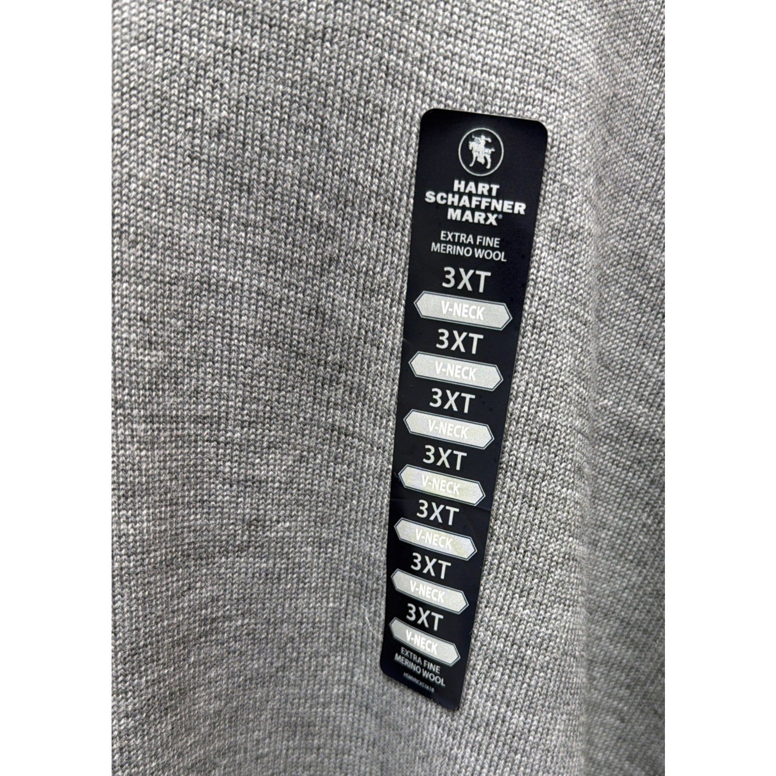 Hart Schaffner Marx Extra Fine Merino Wool V-Neck Sweater Big 3XT New